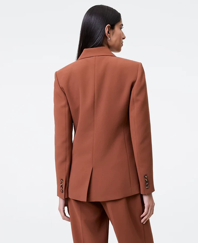 Ann Taylor The Double Breasted Blazer Tortoise Shell Brown Women's