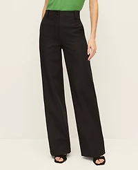 Ann Taylor The Modern Wide-Leg Pant Twill Black Women's