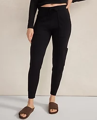 Ann Taylor Haven Well Within Viscose Blend Cargo Joggers Black Women's
