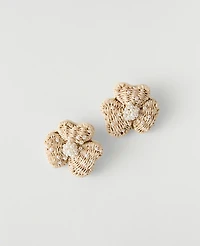 Ann Taylor Threaded Flower Stud Earrings Natural Women's