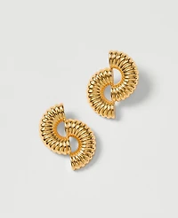 Ann Taylor Textured Metal Stud Earrings Goldtone Women's