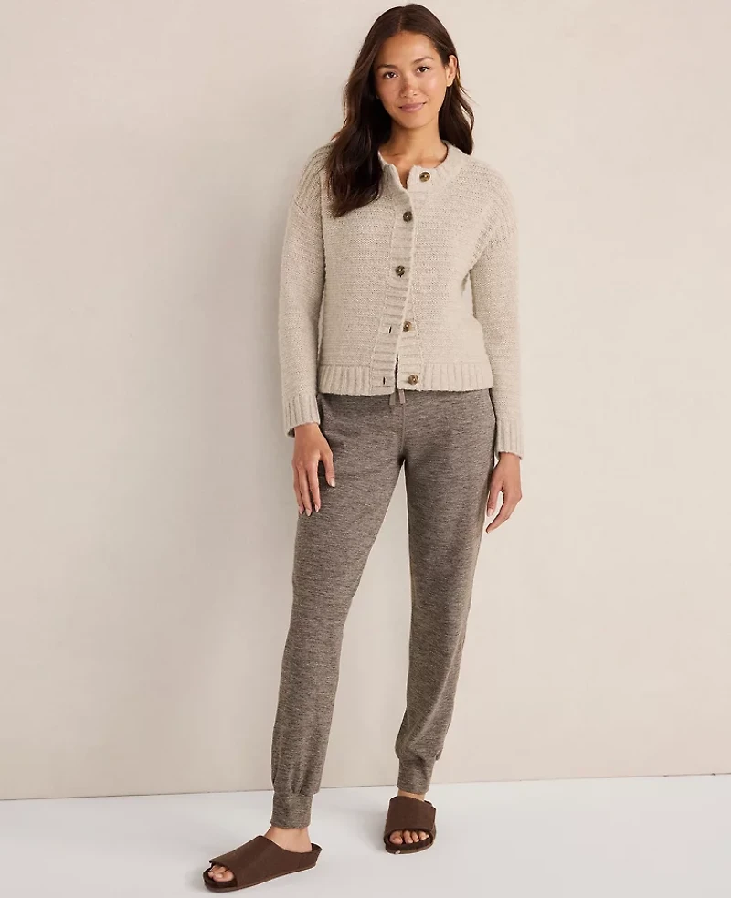 Ann Taylor Haven Well Within Balance Heather Drawstring Joggers Truffle Women's