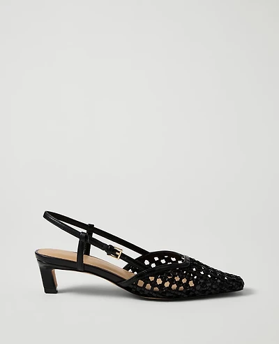 Ann Taylor Woven Slingback Pump Women's