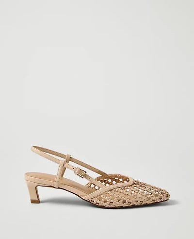 Ann Taylor Woven Slingback Pump Women's