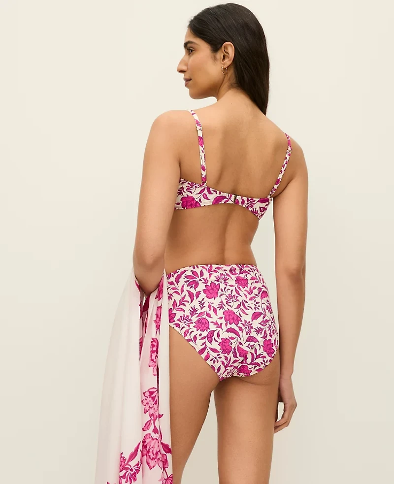 Ann Taylor Floral Two Piece Swimsuit Pink Women's