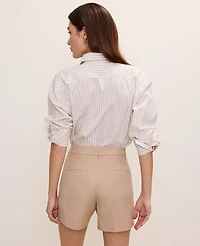 Ann Taylor The Petite City Short Linen Blend Women's