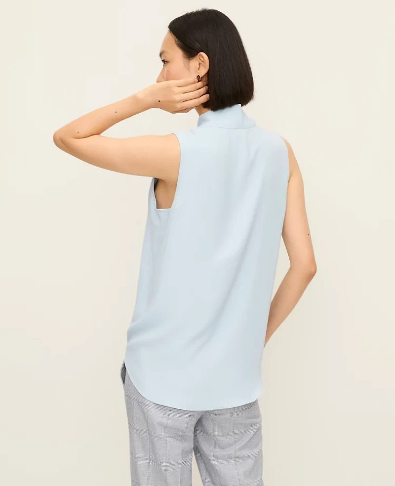 Ann Taylor Bow Neck Shell Top Women's