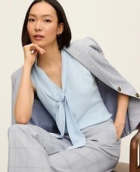 Ann Taylor Bow Neck Shell Top Women's