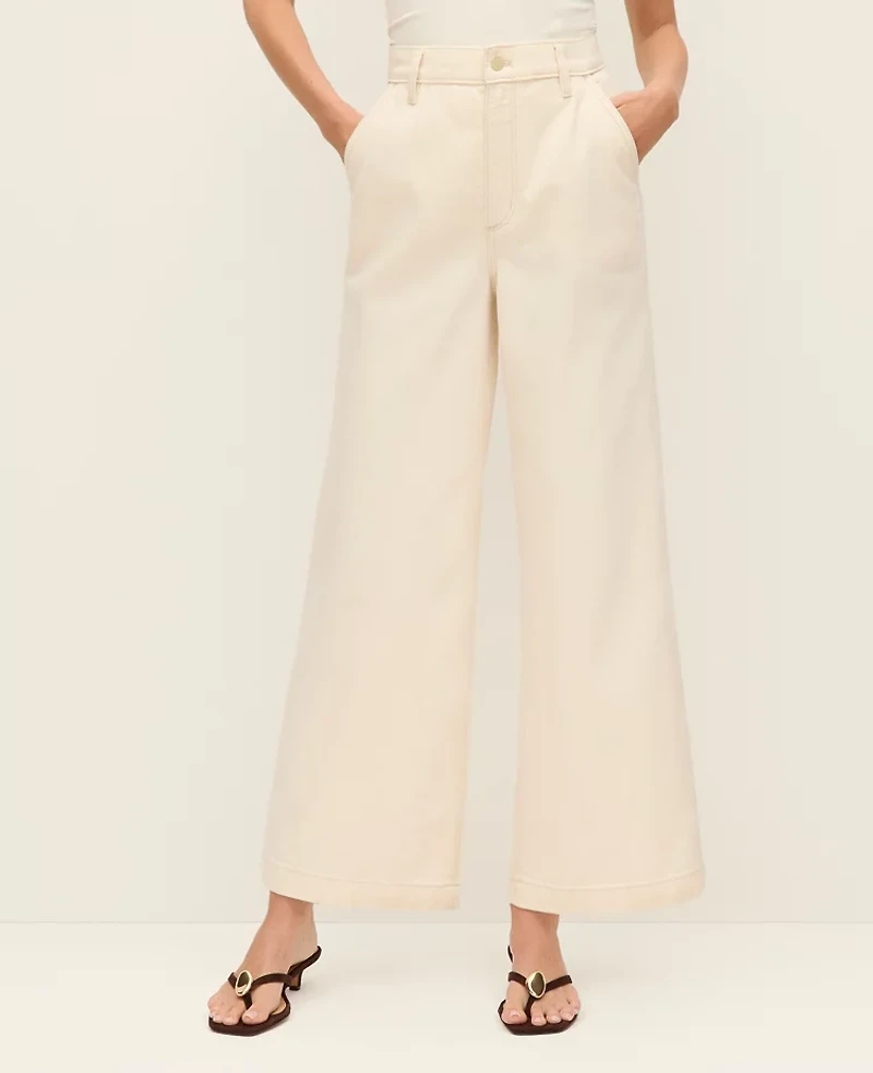 Ann Taylor The Weekend Collection Trouser Jean Ivory Women's