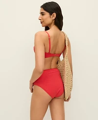 Ann Taylor Twisted Two Piece Swimsuit Smoldering Red Women's