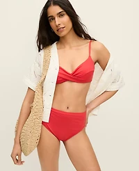 Ann Taylor Twisted Two Piece Swimsuit Smoldering Red Women's