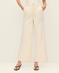 Ann Taylor The Petite Trouser Crop Jean Ivory Women's