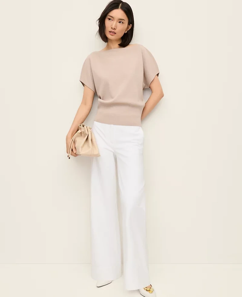 Ann Taylor The Petite Modern Wide-Leg Pant Bi-Stretch Women's