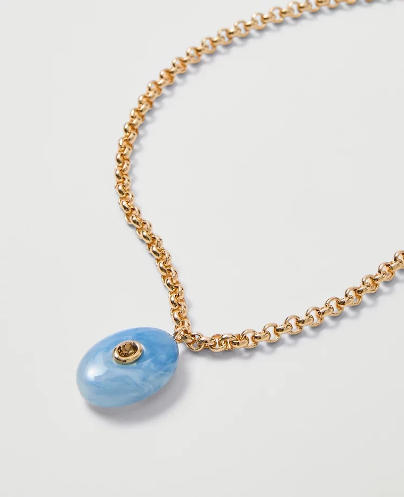 Ann Taylor Stone Pendant Necklace Sky Gazing Women's