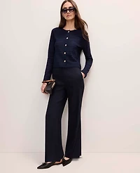 Ann Taylor Petite Textured Knit Cardigan Night Sky Women's