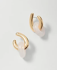 Ann Taylor Stone Loop Drop Earrings Goldtone Women's