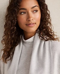 Ann Taylor Haven Well Within Cozy Knit Open Front Cardigan Light Grey Heather Women's