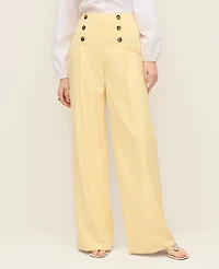 Ann Taylor The Petite Wide-Leg Sailor Pant Sun Soaked Women's