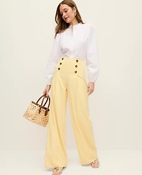 Ann Taylor The Petite Wide-Leg Sailor Pant Sun Soaked Women's