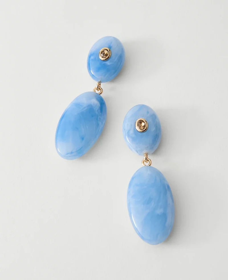 Ann Taylor Double Stone Drop Earrings Sky Gazing Women's