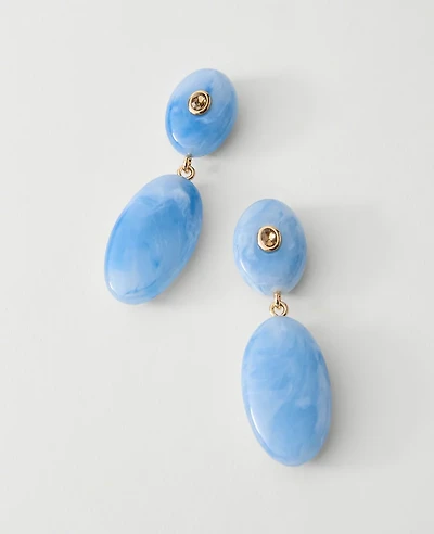 Ann Taylor Double Stone Drop Earrings Sky Gazing Women's