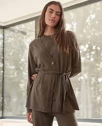 Ann Taylor Haven Well Within Relaxed Jersey Cardigan Saddle Brown Women's