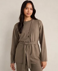 Ann Taylor Haven Well Within Relaxed Jersey Cardigan Saddle Brown Women's