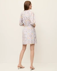 Ann Taylor Petite Paisley Flare Dress Women's