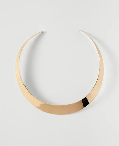 Ann Taylor Metal Cuff Necklace Goldtone Women's