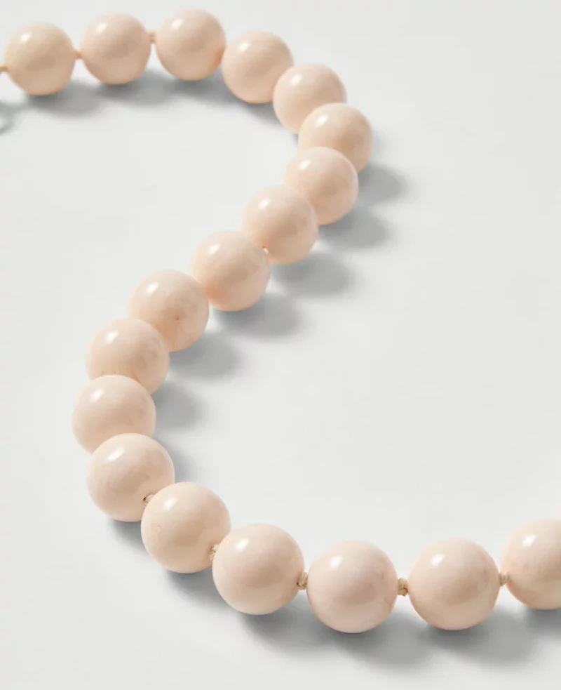 Ann Taylor Stone Statement Necklace Ivory Women's