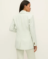 Ann Taylor The Petite Fitted Long Blazer Pale Aqua Women's