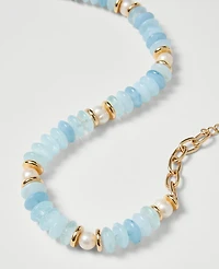 Ann Taylor Mixed Stone Necklace Sky Gazing Women's