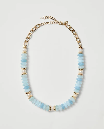 Ann Taylor Mixed Stone Necklace Sky Gazing Women's