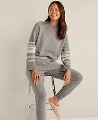 Ann Taylor Haven Well Within Organic Cotton Blend Nostalgic Fair Isle Joggers 003708 Women's