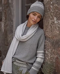 Ann Taylor Haven Well Within Organic Cotton Blend Nostalgic Fair Isle Crewneck Sweater 003708 Women's