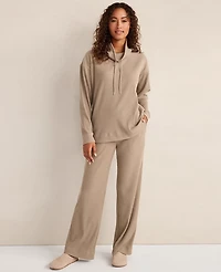 Ann Taylor Haven Well Within Ottoman Rib Cowl Neck Top Dark Navy Women's