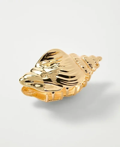 Ann Taylor Metal Conch Shell Hair Clip Goldtone Women's