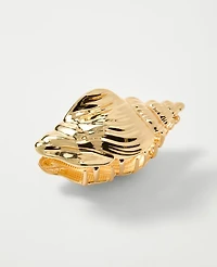 Ann Taylor Metal Conch Shell Hair Clip Goldtone Women's