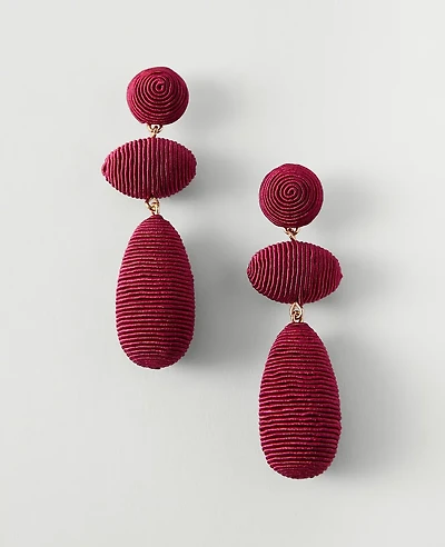 Ann Taylor Threaded Drop Earrings Bougainvillea Women's