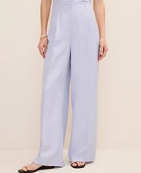 Ann Taylor The Petite Pleated Wide-Leg Pant Deep Wisteria Women's