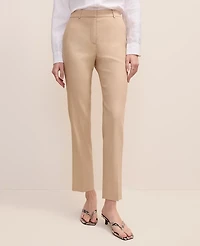 Ann Taylor The Petite Everyday Ankle Pant Linen Blend Cool Sesame Women's