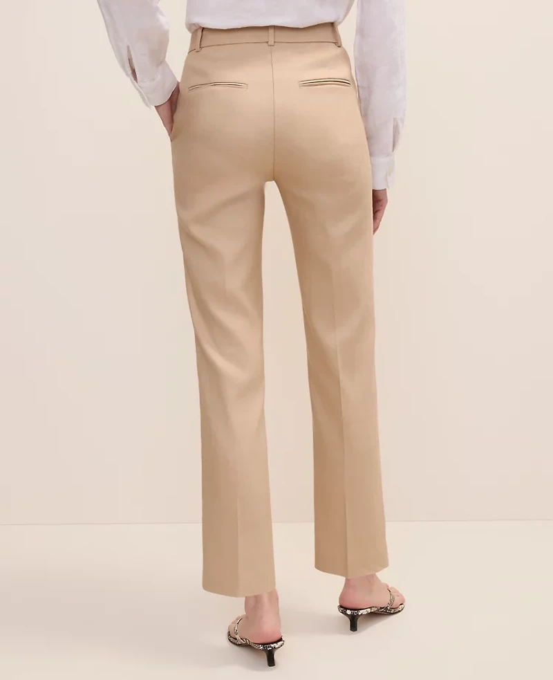 Ann Taylor The Everyday Ankle Pant Linen Blend Cool Sesame Women's