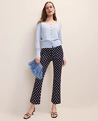 Ann Taylor The Tall Flare Capri Pant Polka Dot Night Sky Women's