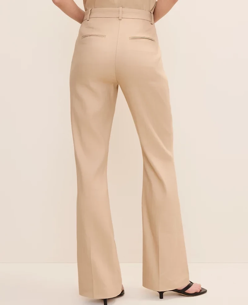 Ann Taylor The High Rise Trouser Linen Blend Cool Sesame Women's