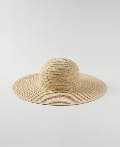 Ann Taylor Weekend Straw Wide Brim Hat Natural Women's