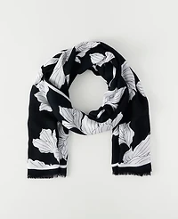 Ann Taylor Floral Scarf Black Women's