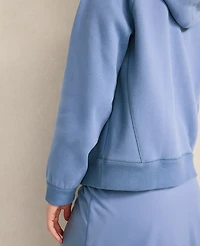 Ann Taylor Haven Well Within Cloud Fleece Zip-Up Hoodie Lake Blue Women's