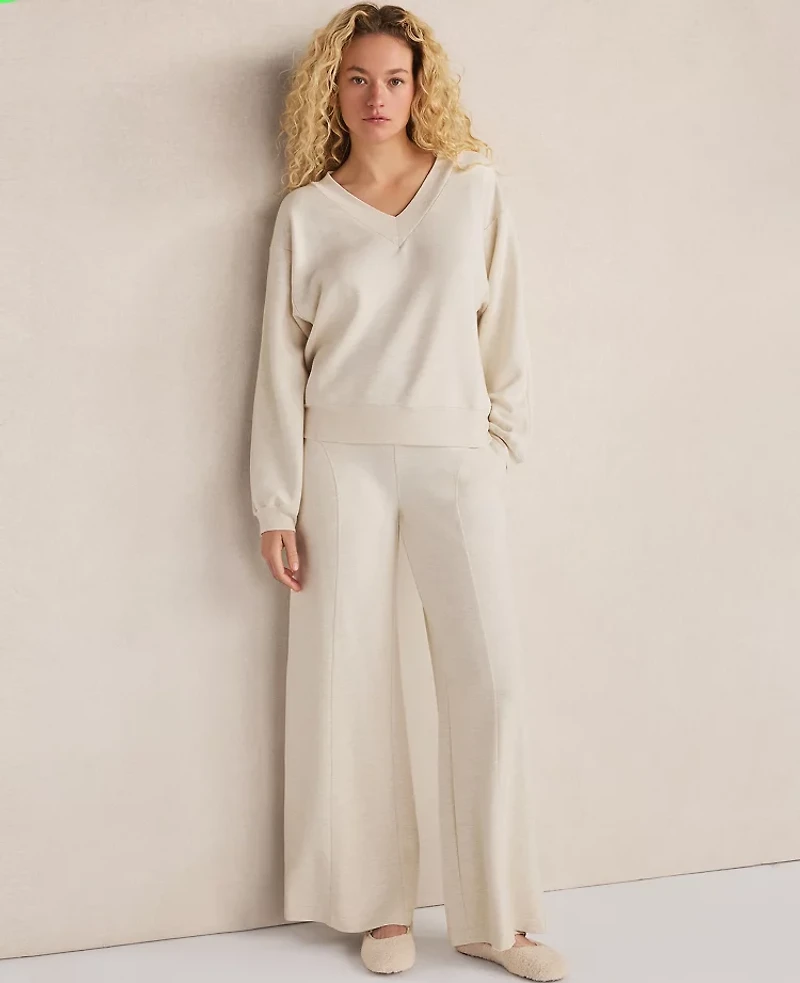 Ann Taylor Haven Well Within Soft Knit Wide Leg Pants Sandstone Women's