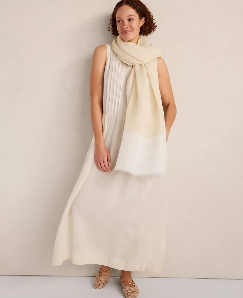 Ann Taylor Haven Well Within Linen Pintuck Midi Dress Sandstone Women's