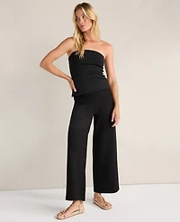 Ann Taylor Haven Well Within Organic Cotton Modal Strapless Top Black Women's